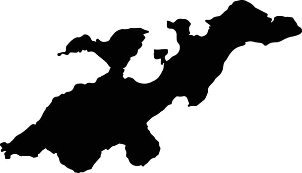 Lembata Indonesia silhouette map vector