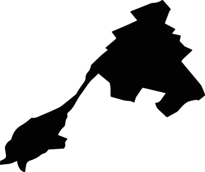 Leskensky District Russia silhouette map vector