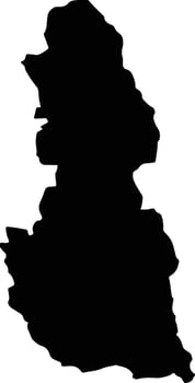 LICURICI Romania silhouette map vector