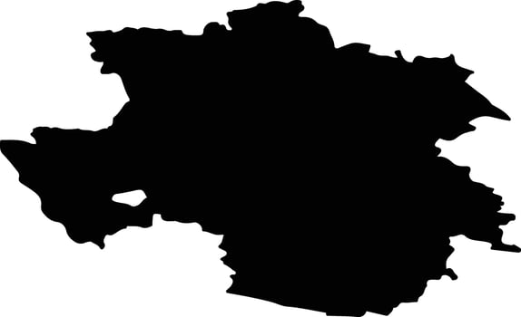 Lipno County Poland silhouette map vector