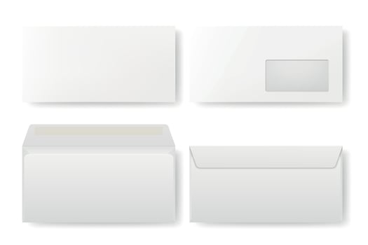Blank realistic envelope set. mockup. vector