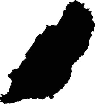 Long Thailand silhouette map vector