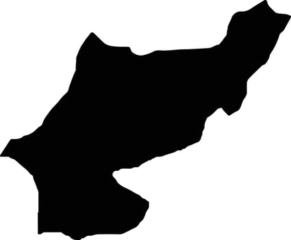 Lubango Angola silhouette map vector