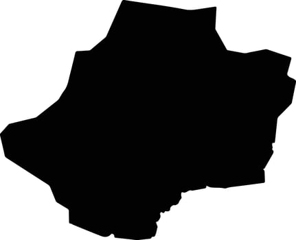Lubok Antu Malaysia silhouette map vector