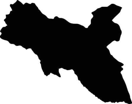 Luchazes Angola silhouette map vector