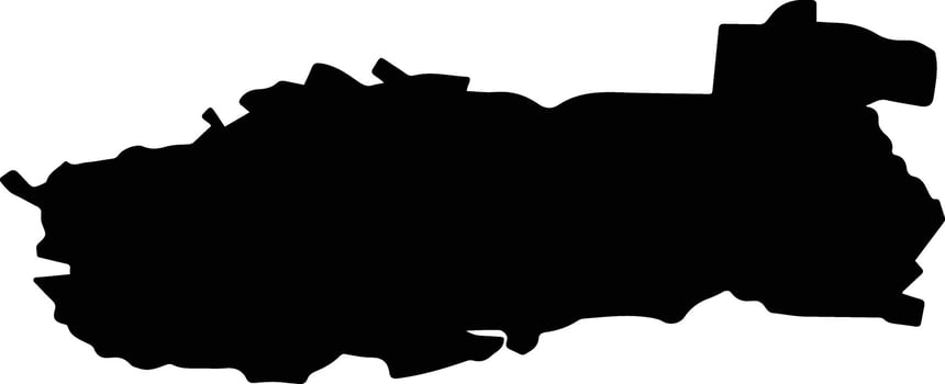 Lukhsky District Russia silhouette map vector