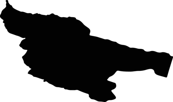 LUNCA DE SUS Romania silhouette map vector