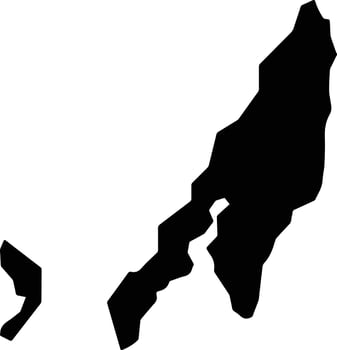Maap Micronesia silhouette map vector