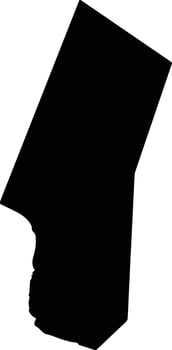 Mahottari Nepal silhouette map vector