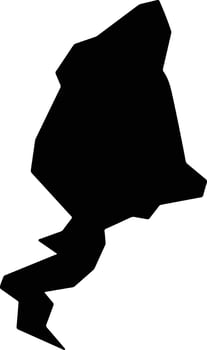 Major Vieira Brazil silhouette map vector