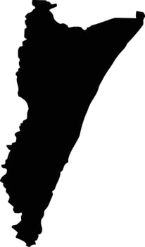 Makarovsky District Russia silhouette map vector