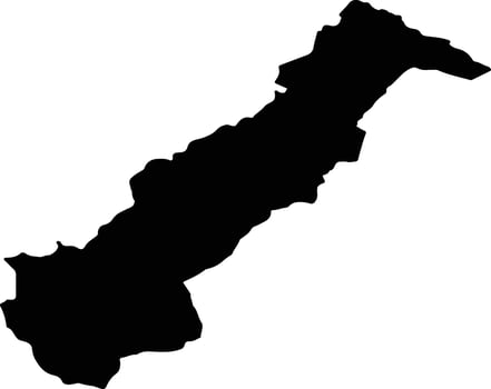MALINI Romania silhouette map vector