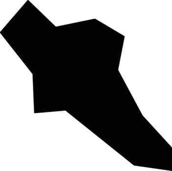 Malounta Cyprus silhouette map vector