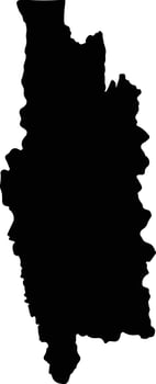 Mamit India silhouette map vector