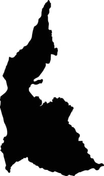 Mamuju Utara Indonesia silhouette map vector