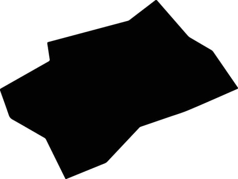 Mandi Bahauddin Pakistan silhouette map vector