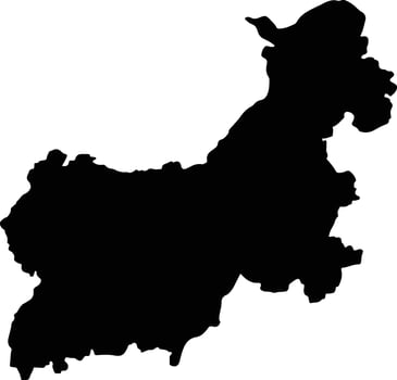 Mandsaur India silhouette map vector