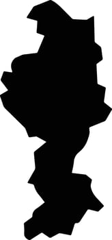 Mangu Nigeria silhouette map vector
