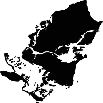 Mangrove Cay Bahamas silhouette map vector