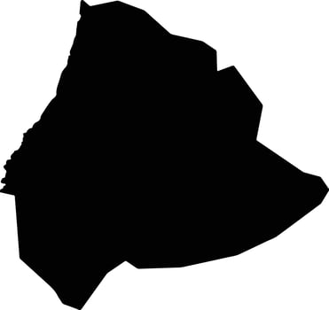 Marangara Burundi silhouette map vector