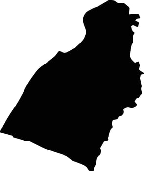 Mariano Roque Alonso Paraguay silhouette map vector