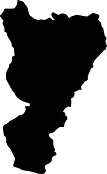 Matman Myanmar silhouette map vector