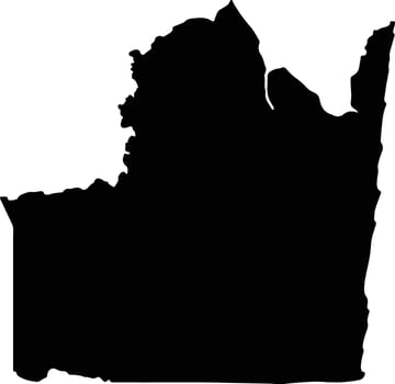Matutuine Mozambique silhouette map vector