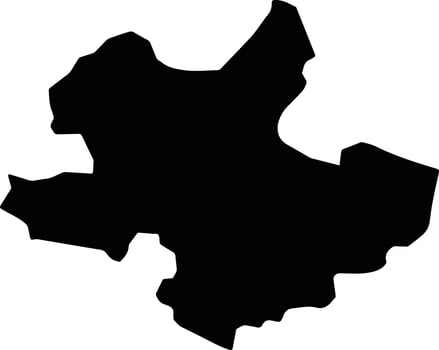 Mawiyah Yemen silhouette map vector