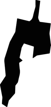 Mazatenango Guatemala silhouette map vector