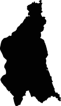 Mbinga Tanzania silhouette map vector