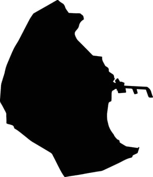 Melilla Spain silhouette map vector