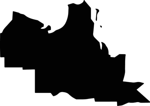 Melville Australia silhouette map vector