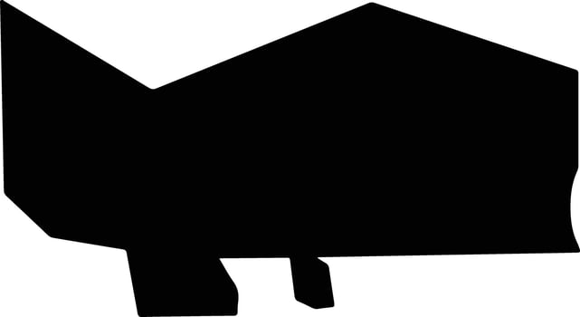 Mendi Munihu District Papua New Guinea silhouette map vector