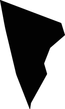 Mershing Sudan silhouette map vector