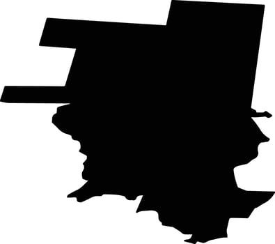Mezhevskoy District Russia silhouette map vector