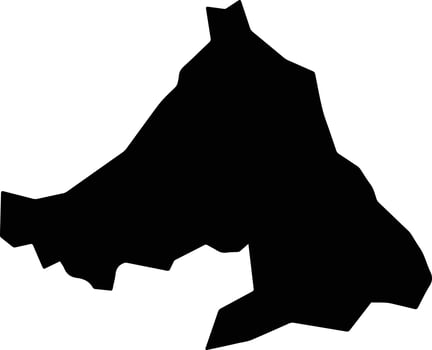Mihalgazi Turkey silhouette map vector