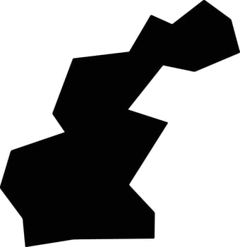 Miharu Japan silhouette map vector