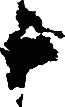 Mineiros Brazil silhouette map vector