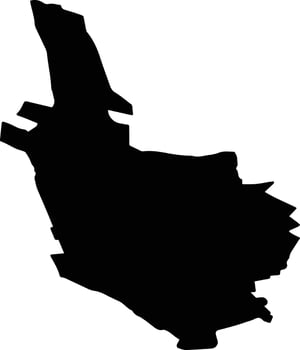 MIROSLAVA Romania silhouette map vector