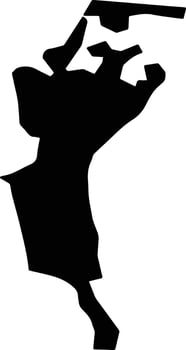 MIt Salsil Egypt silhouette map vector