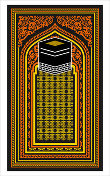 cloth design of prayer rug vector