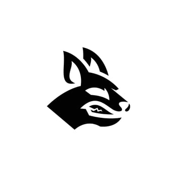 Fox Silhouette Logo Design vector