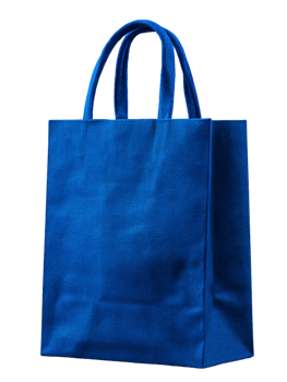Vibrant Blue Reusable Shopping Bag Ideal for Eco-Friendly Lifestyle png