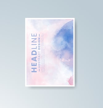 Inspiring watercolor overlays on minimal card designs. vector