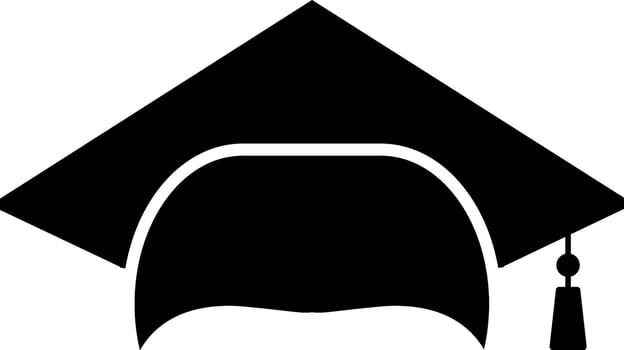 Graduation student black cap icon set. Graduation hat cap icons. Graduation hat cap flat icon for apps and websites vector