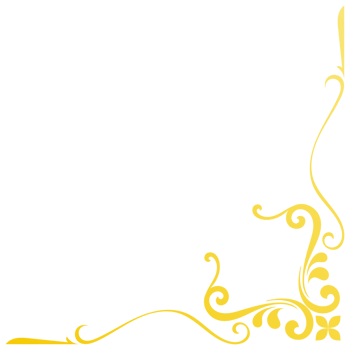 Vintage golden corner cartoon corner graphic elements transparent background png
