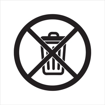 No Littering icon with white background vector