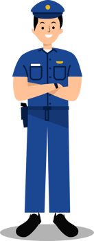 male police officer standing proudly. Police standing. Man Police Standing pose. People Profession png