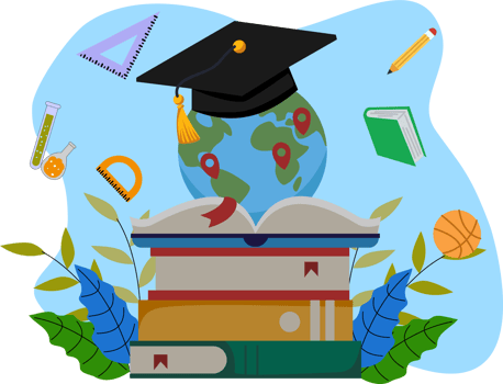 Welcome back to school. Illustration of open book with globe and education icon. Education illustration. elementary school png