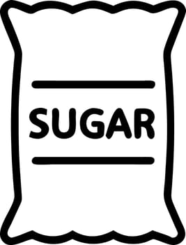 A Simple Sugar Bag Icon Illustration White Background vector